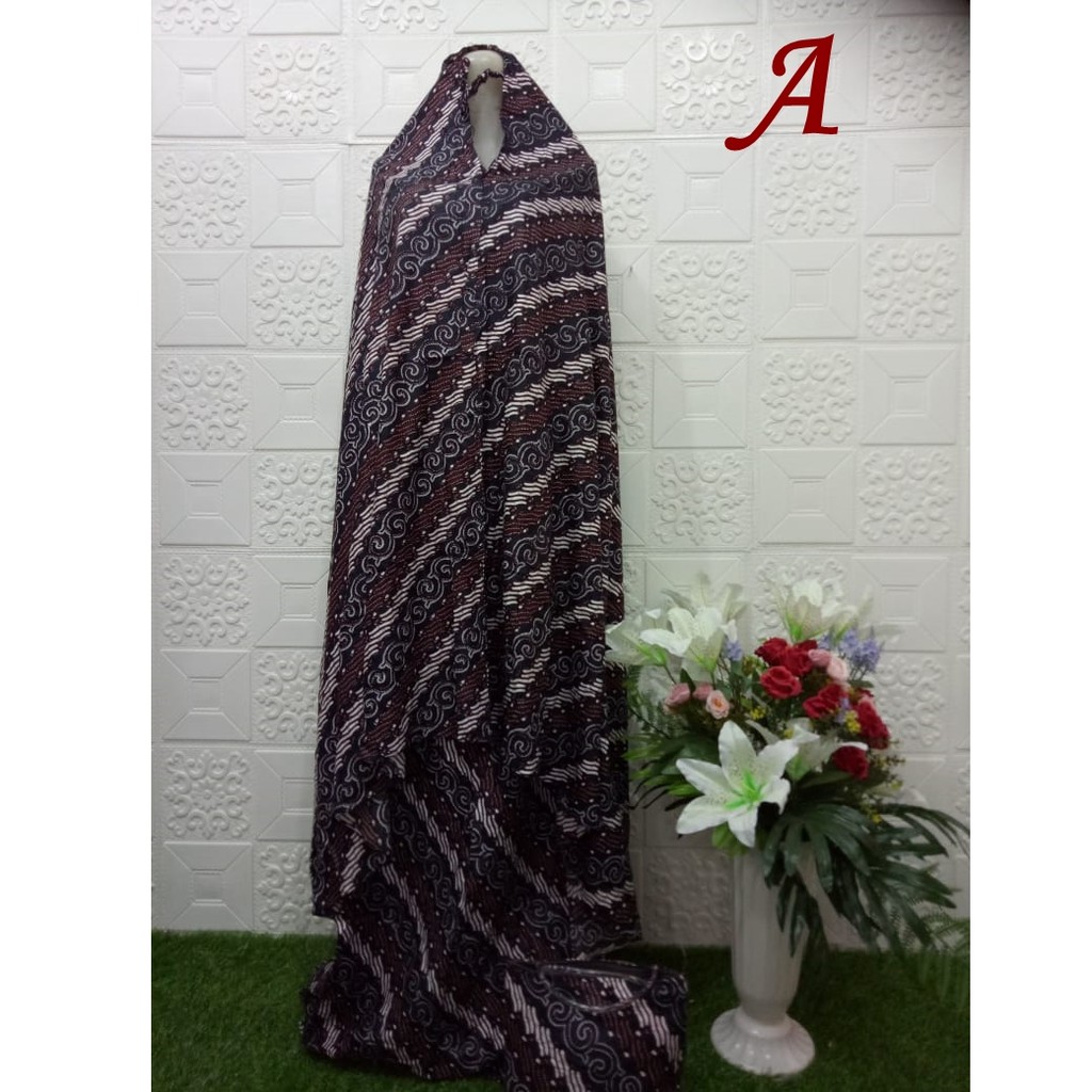 Mukena Batik Dewasa Jumbo Katun Adem BestSeller, Mukena Bali