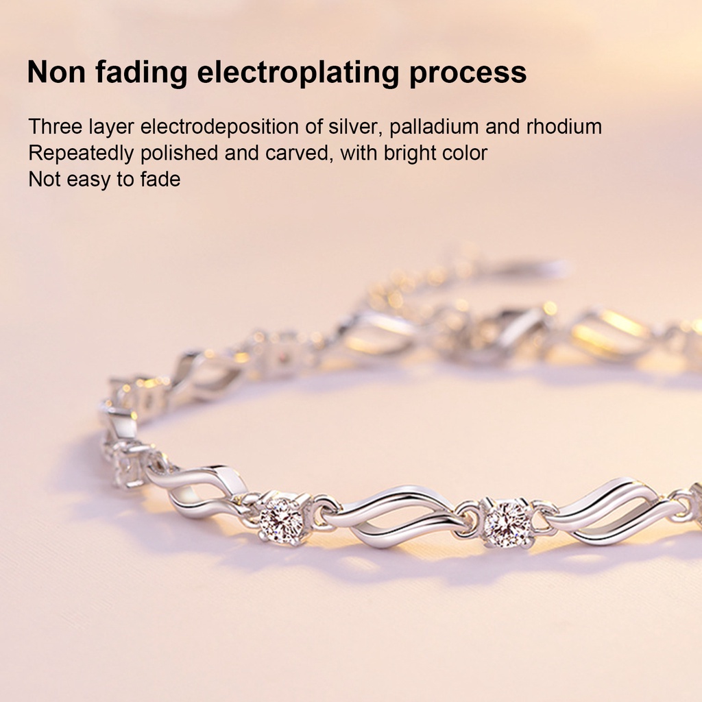 Hu Hu Hu Hu Hu Alat Bantu Pasang Kacamata♡ Gelang Rantai Berlian Imitasi Adjustable Untuk Wanita