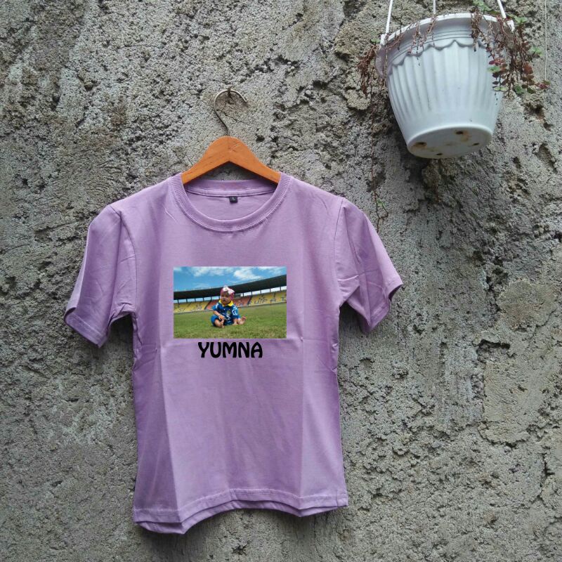 Kaos Anak Free sablon Foto / kaos anak sablon foto