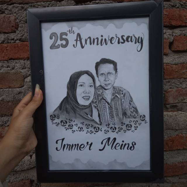 Lukisan pensil /sketsa wajah A4