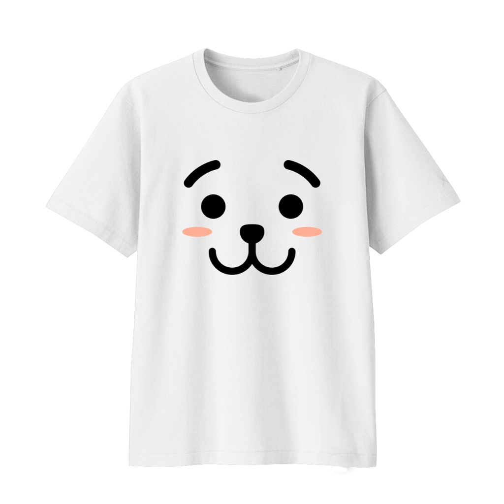 Baju Kaos kartun K-POP Face Series Untuk Anak dan Remaja Bahan Katun Combed 30s Lembut dan Nyaman Dipakai