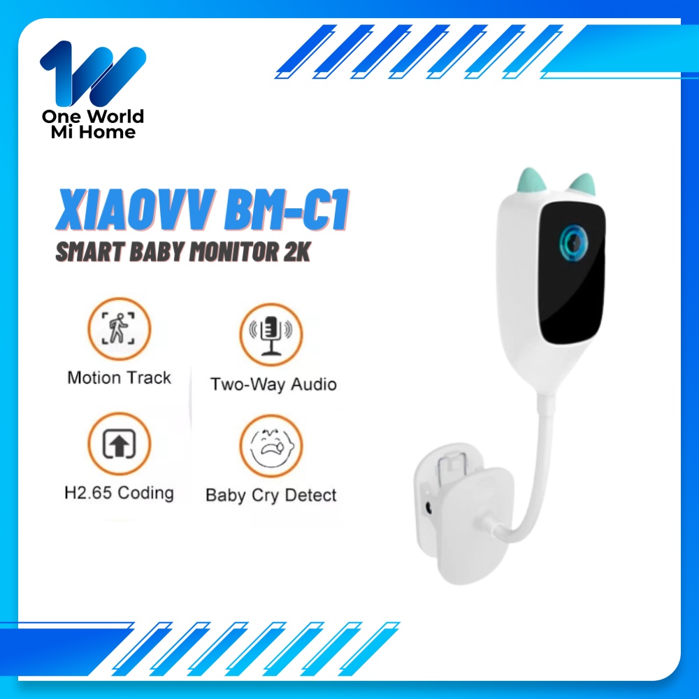 Xiaovv C1 Smart Security 2K Night Vision Cry Detection Baby Monitor