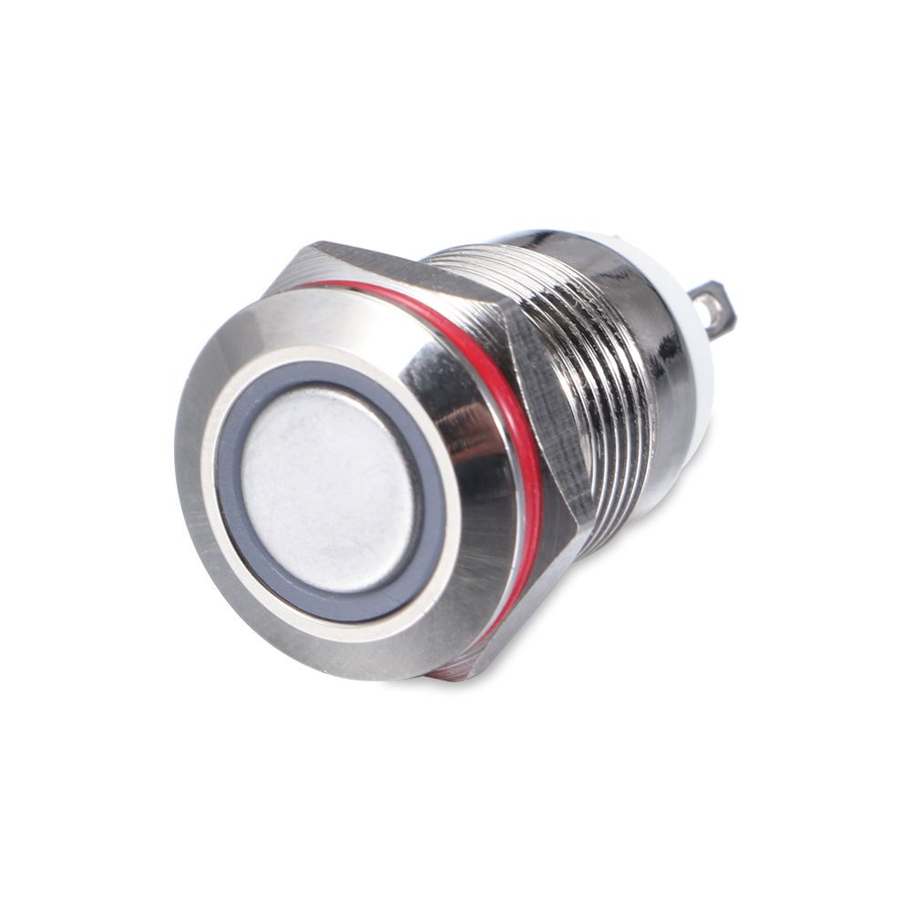 TOP Waterproof Momentary/Latching Red Blue Green Yellow White LED Metal Button Switch New 3V 5V 9V 12V 24V 110V 220V Push ON/OFF 12mm/Multicolor