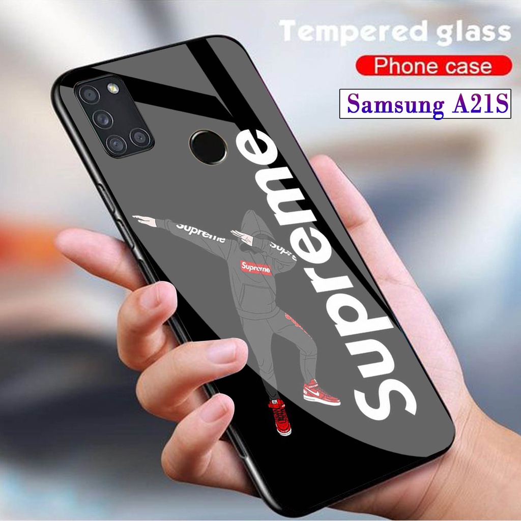 Softcase Glass Kaca SAMSUNG A21S - Case Hp Pelindung Handphone SAMSUNG A21S [ A13]