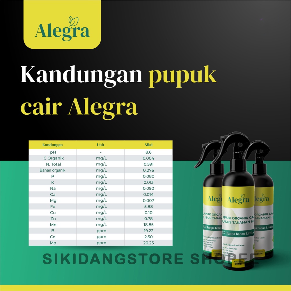 Alegra Pupuk Organik Cair Khusus Tanaman Hias  Original Tanpa Bahan Kimia