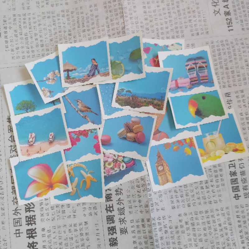 

All Blue Sticker Pack 48 Pcs Sticker Untuk Jurnal Journaling Bujo Journal Scrapbook