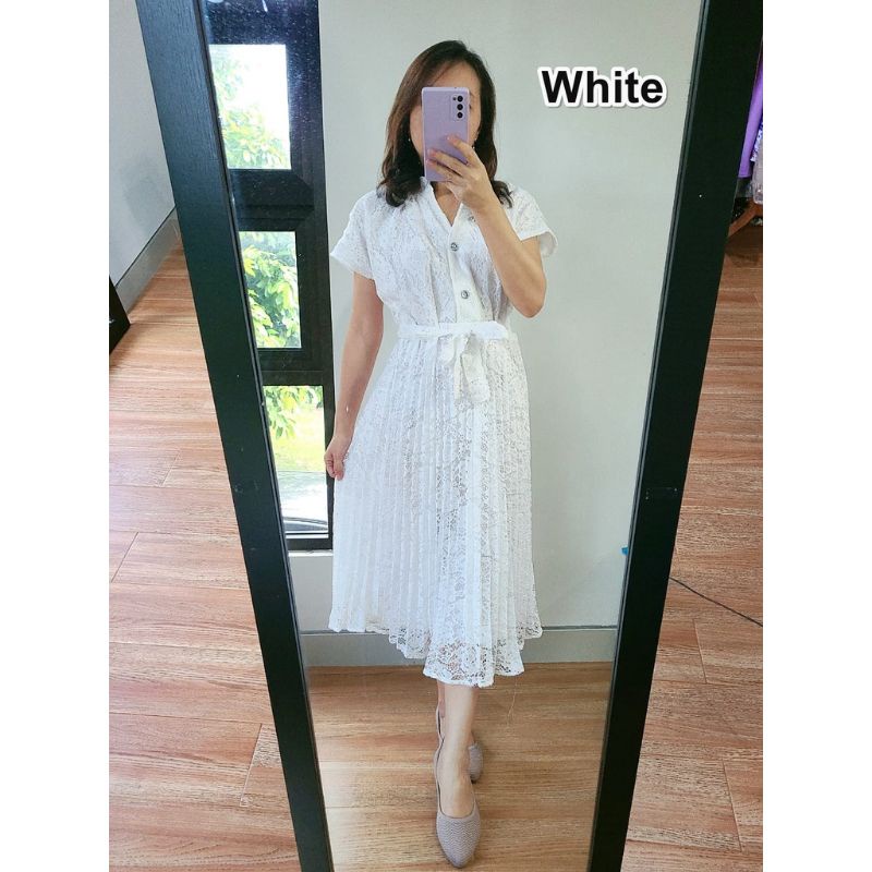 Dress brokat putih
