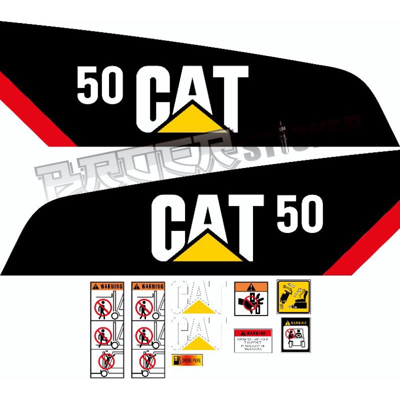 

sticker forklift cat 50