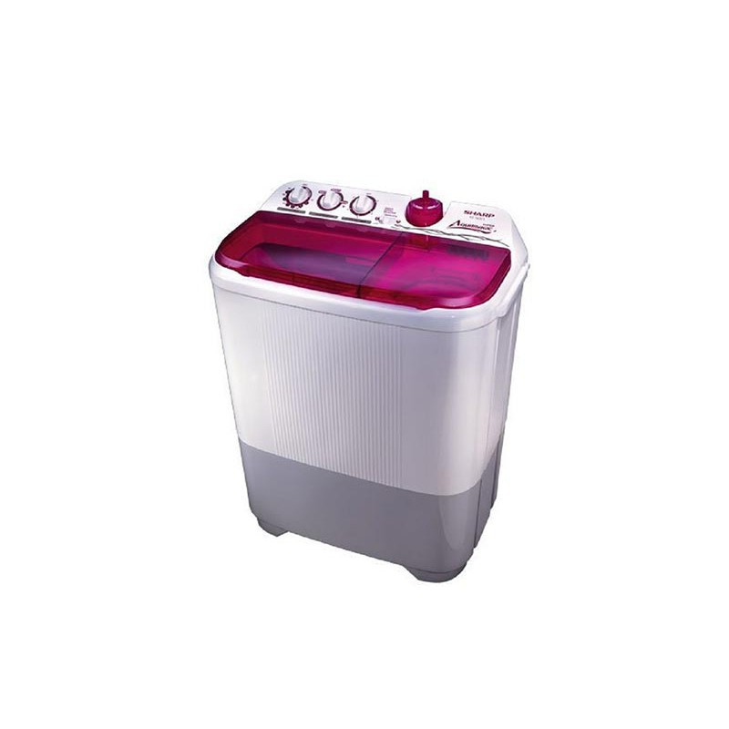 Sharp Mesin Cuci Twin Tub ES-T95CR Pink SHARP INDONESIA OFFICIAL STORE
