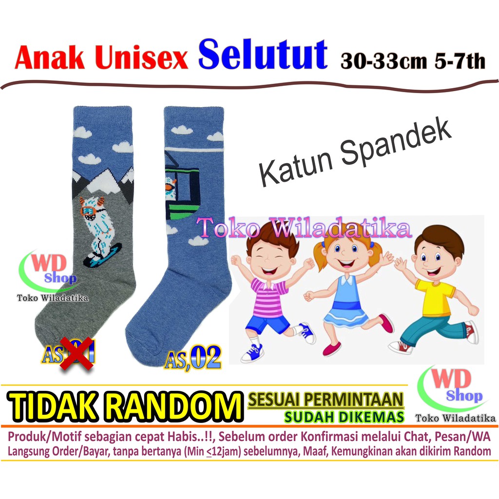 Kaos Kaki Anak PAUD TK Panjang Selutut Dengkul