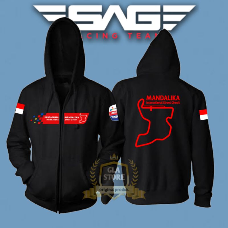 jaket ziper sirkuit mandalika/hoodie sirkuit mandalika racing team