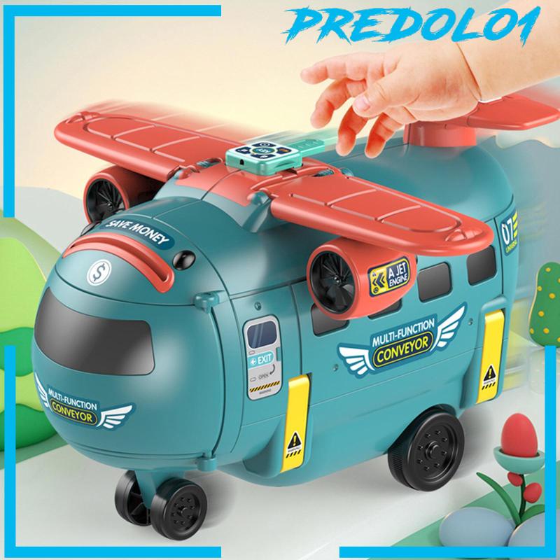 [PREDOLO1] Transport Cargo Airplane Toy DIY Assembled for Girls and Boys Children Blue