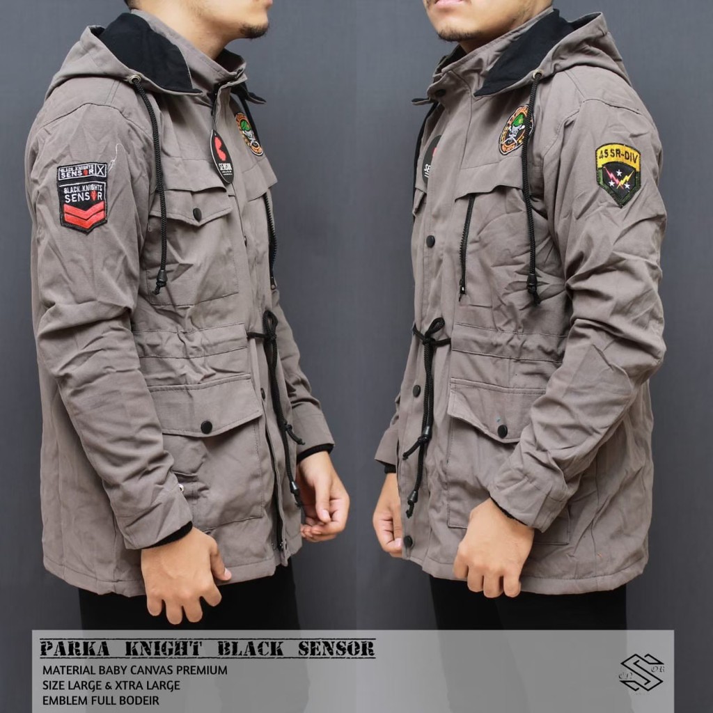 [BAYAR DI TEMPAT/COD] AKN Jaket Parka Pria Justine Sensor Series