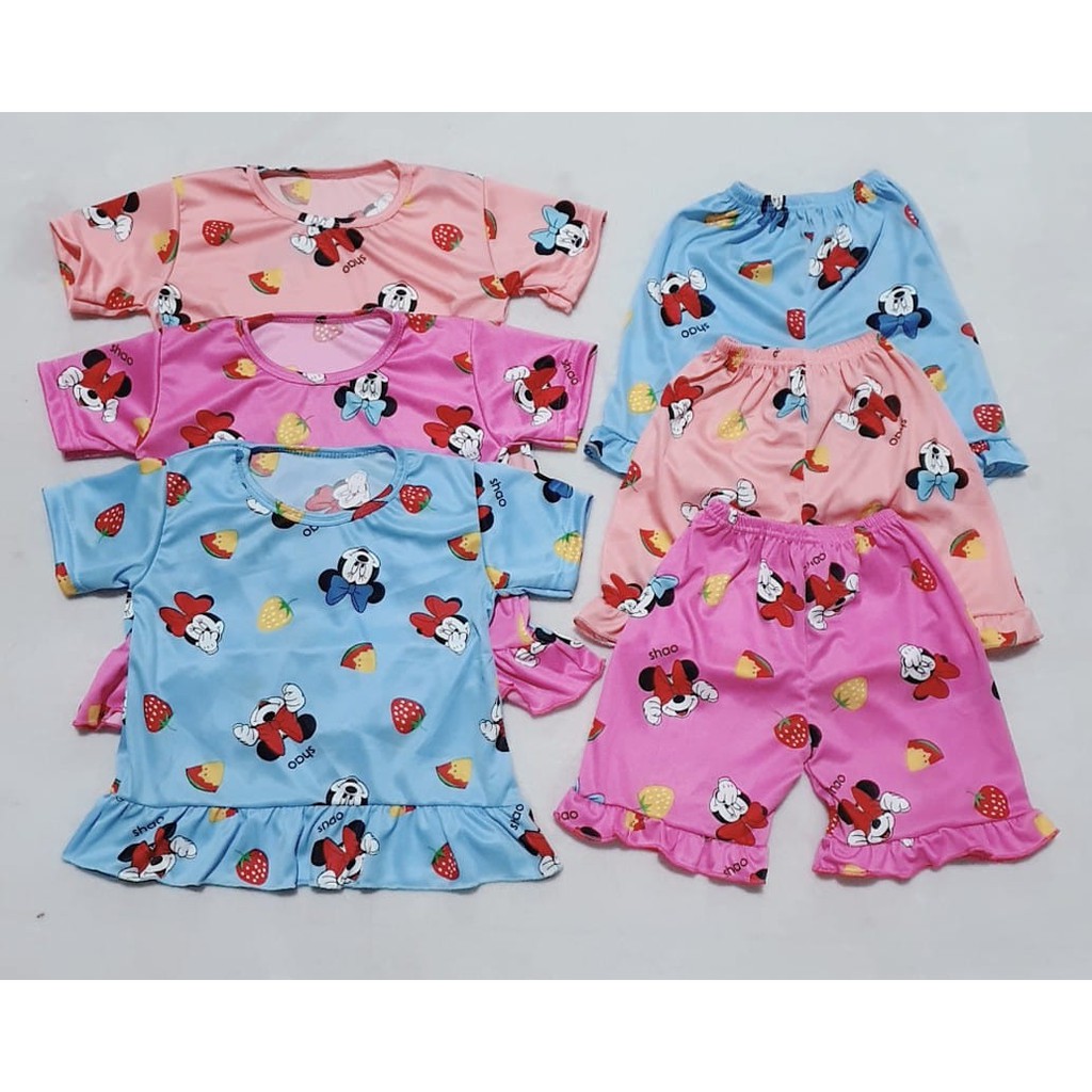 RILLO - SETELAN RUFFLE MOTIF PRINT / SET RUFFLE ANAK PEREMPUAN