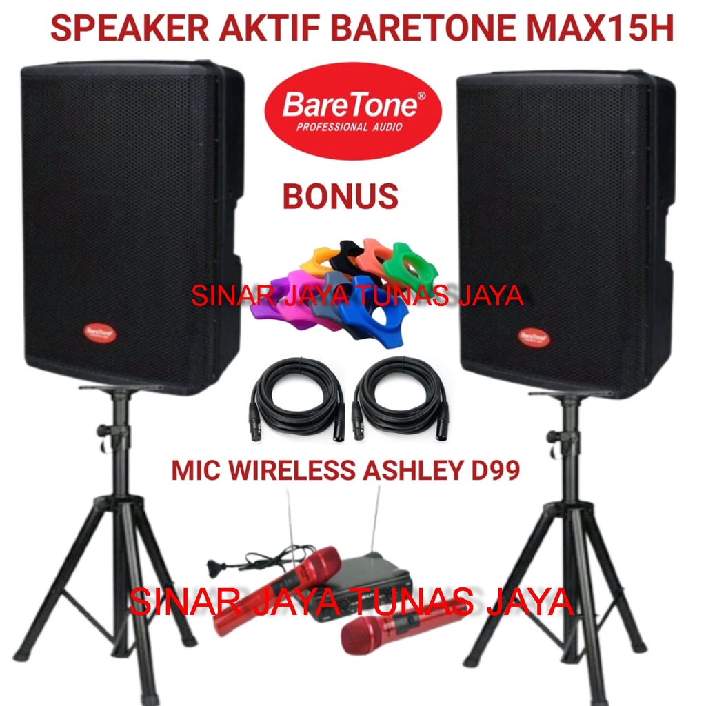 Speaker Aktif Baretone max15h 1600WATT MAX 15 H MAX15 H original baretone