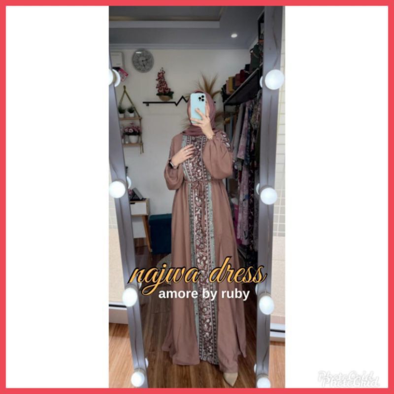 abaya Kekinian najwa dress original