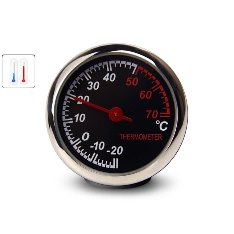 Dekorasi Mobil Thermometer - N1 - Black