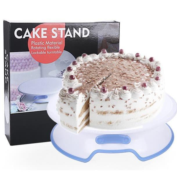 

Cake Stand 30Cm Lockable Decorating Turntable Meja Dekorasi Kue 2 In 1 Terbaru