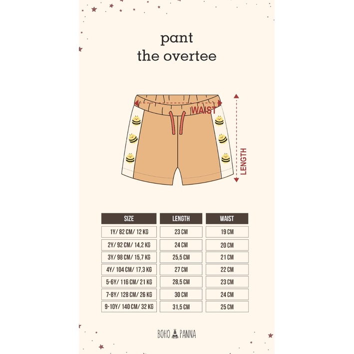 BOHOPANNA - PANT THE OVERTEE - Celana anak Unisex Boy Girl New Fashion Short Pants Comfortable CBKS