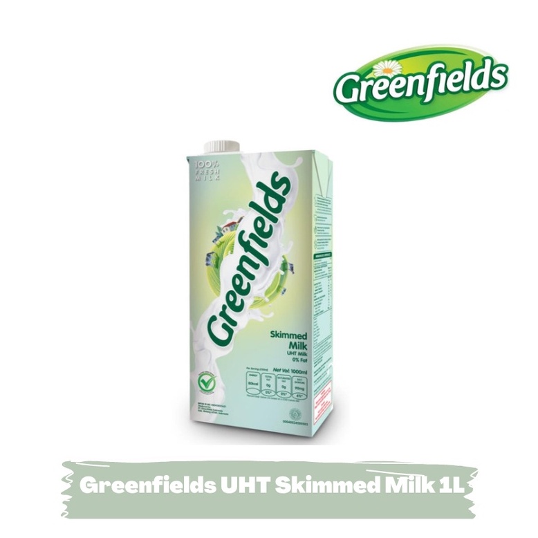 

SUSU GREENFIELDS UHT SKIMMED MILK/ SUSU TANPA LEMAK 1L