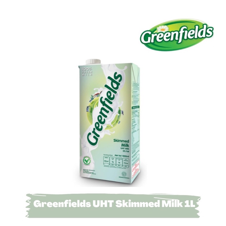 

SUSU GREENFIELDS UHT SKIMMED MILK/ SUSU TANPA LEMAK 1L