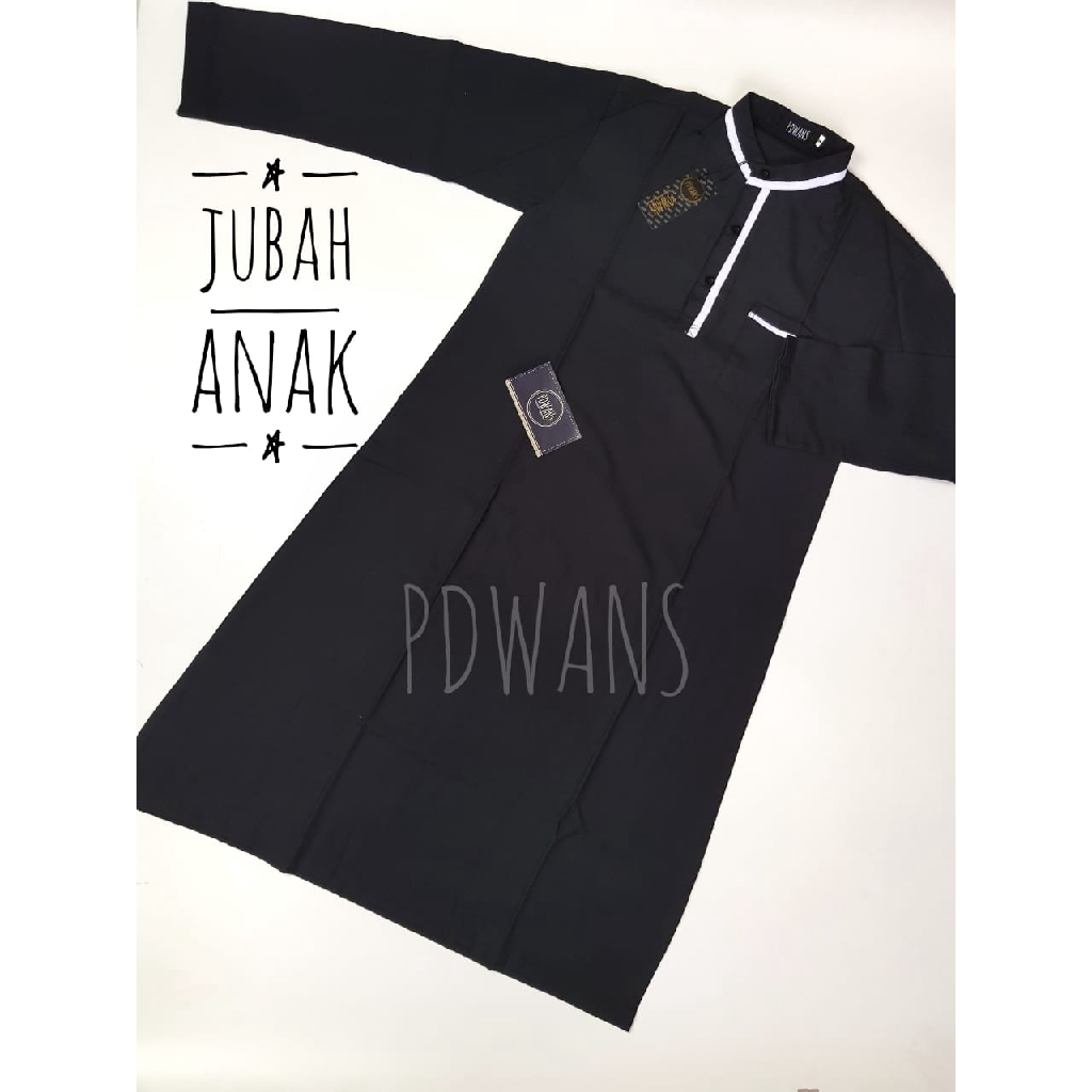 JUBAH ANAK REMAJA TANGGUNG Baju Muslim Anak Jubah Gamis Putih Hitam