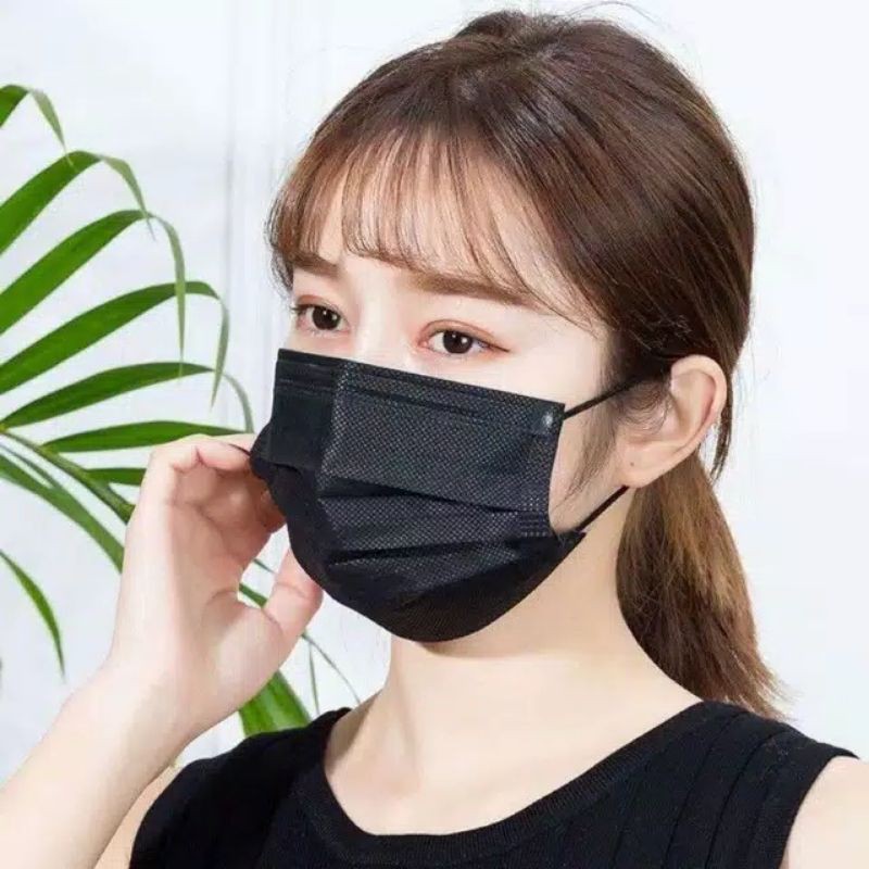 Masker 3PLY Hitam Masker Hitam 3 PLY Masker Medis Masker korea