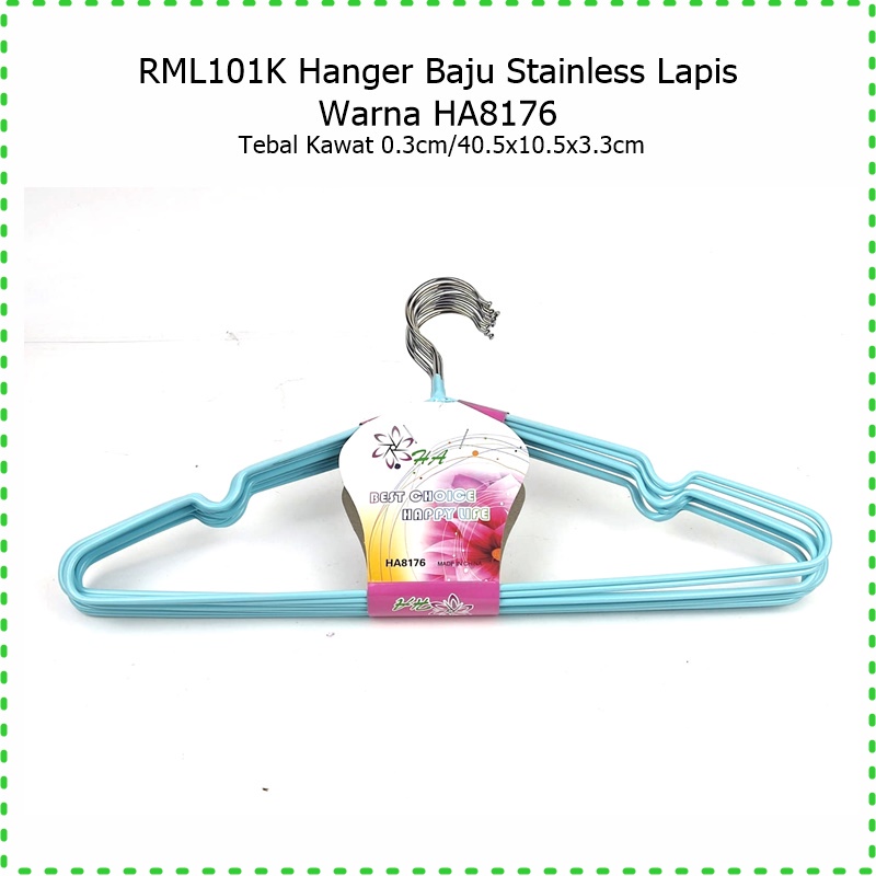 Hanger Baju/Gantungan Baju Stainless Lapis Warna