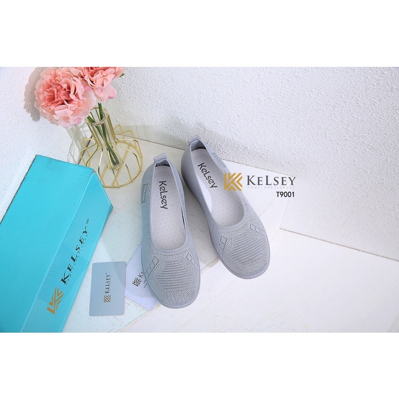 Kelsey Sepatu Flat Wanita T9001 Sepatu Flyknit Wanita (3PSG 1KG)