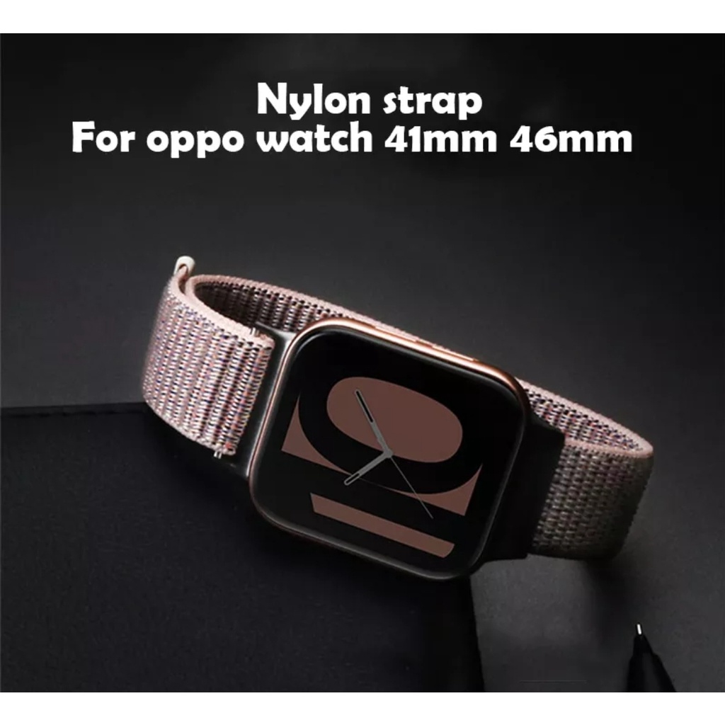 Strap OPPO WATCH 41MM 46MM woven nylon Sport Loop tali jam