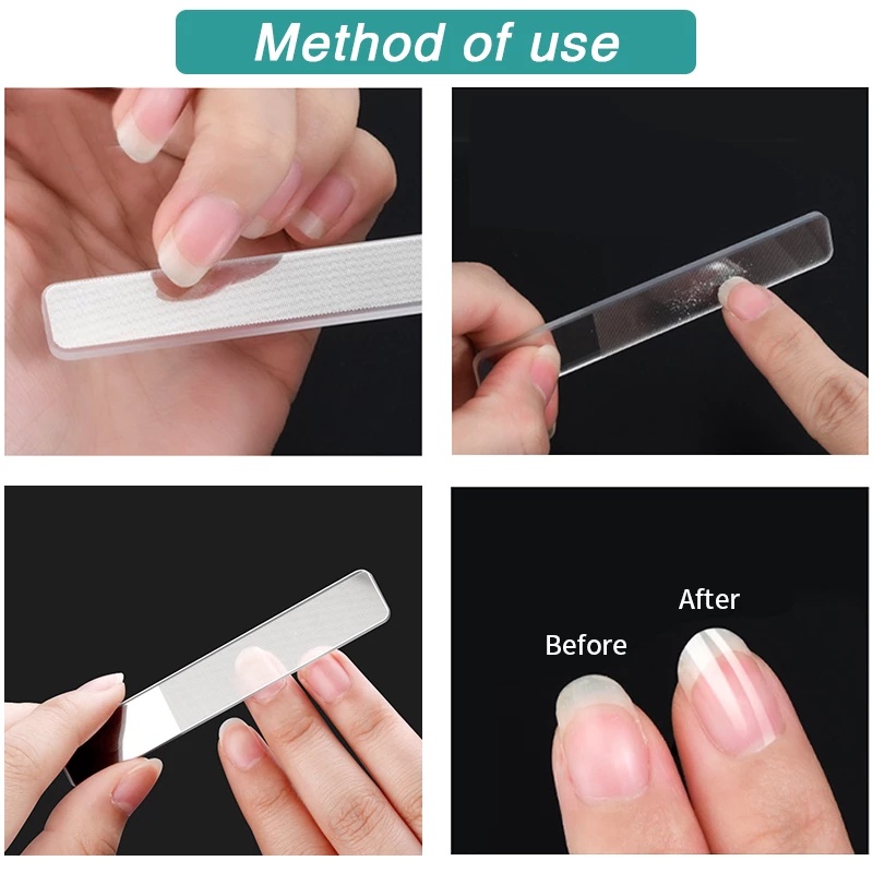 Alat Kikir Kuku Nano Glass Profesional Tahan Lama Untuk Manicure / Nail Art Diy