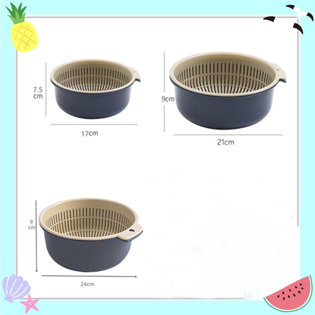 Preva Kitchen Basket Storage 2in1 Tempat Penyimpanan Alat Dapur Keranjang Sayur Double Layer