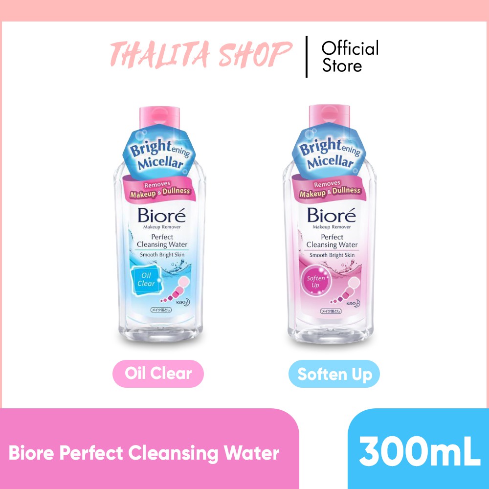 Biore Perfect Cleansing Water Bright Skin Soften Up &amp; Oil Clear 300 ml