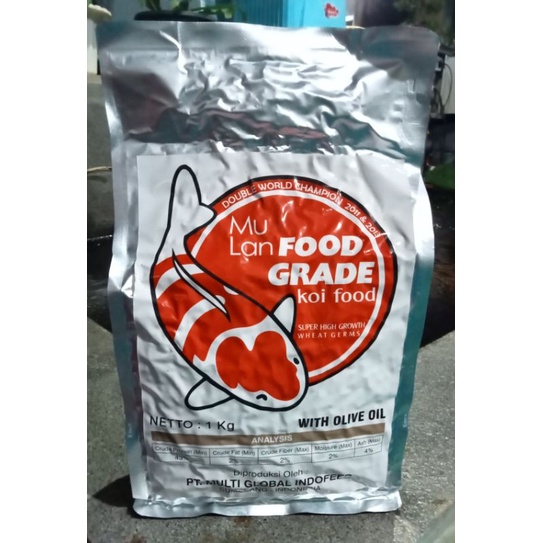 Pakan koi  Mulan food grade (supper high growt)