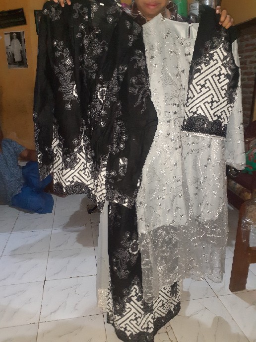 Ready 2 Warna Ada Anak! Shopashop Solo Batik Kebaya Couple Brukat Tille Azzurra Selendang