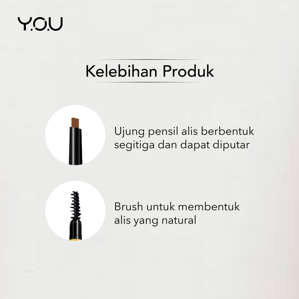 YOU Basic Collection Dual Eyebrow Styler [ Precise Brow Definer/Natural Pigment Brow]