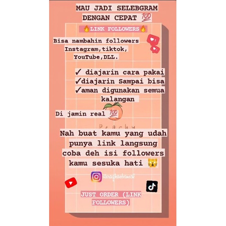 LINK FOLLOWERS penambah followers ig, tiktok, YouTube,dll] murah meriah