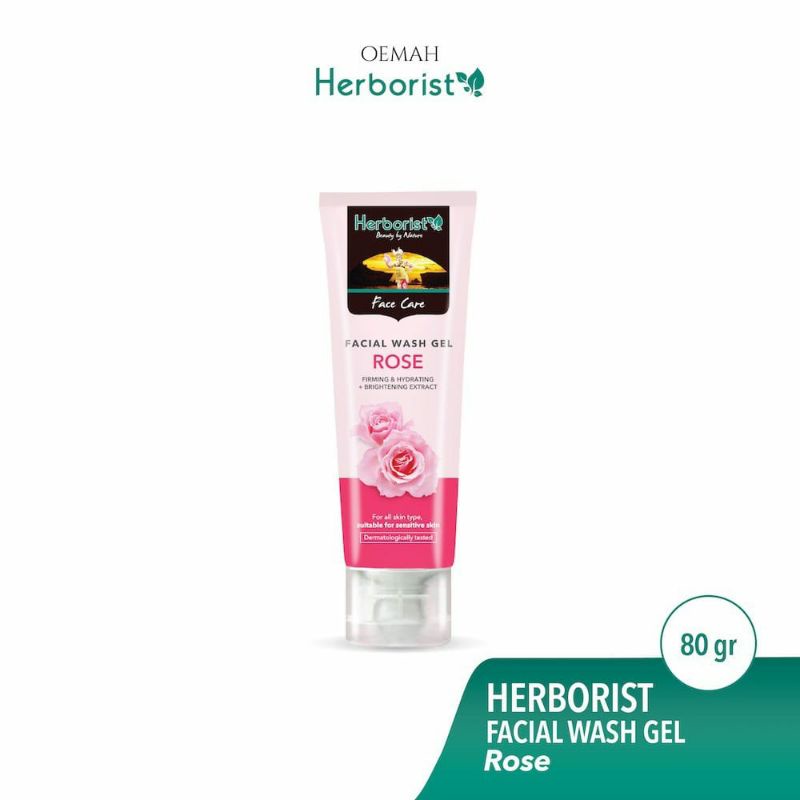 HERBORIST Rose Facial Wash Gel 80 ML | Sabun Wajah