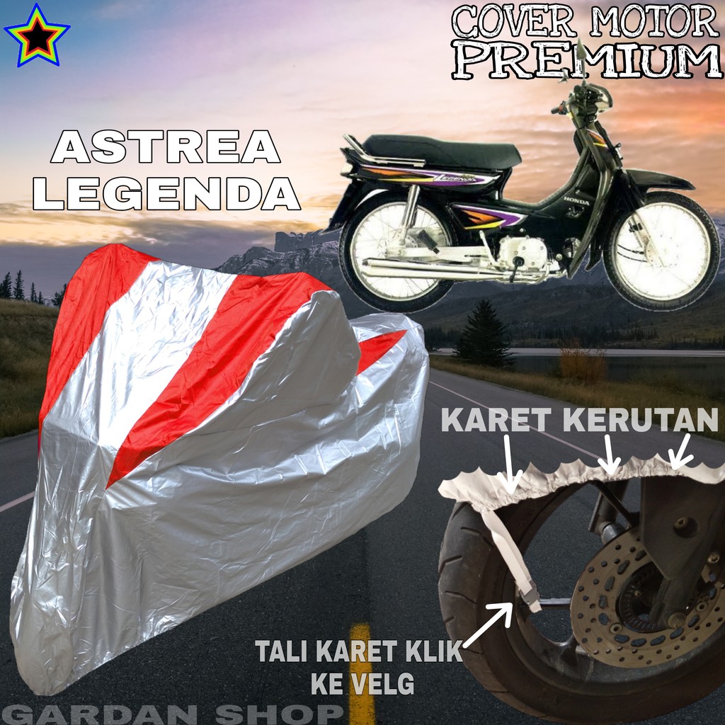 Sarung Motor ASTREA LEGENDA Silver MERAH Body Cover Penutup Motor Astrea Legenda PREMIUM