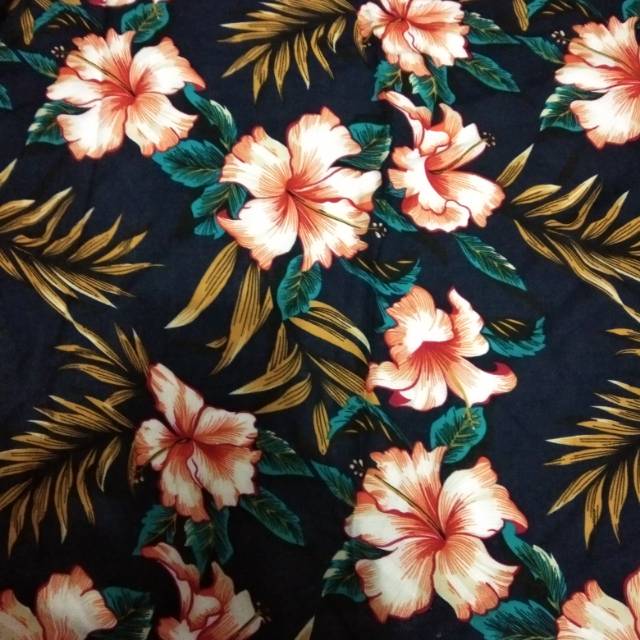 Kain meteran motif kembang katun rayon