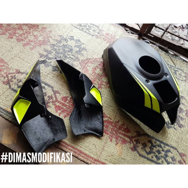 cover tangki gsx r150 model gp + cover body gsx r150 Paket modif ganteng ala bumble bee gsx r150