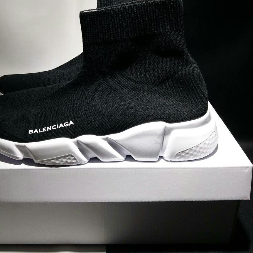 balenciaga speed trainer black white