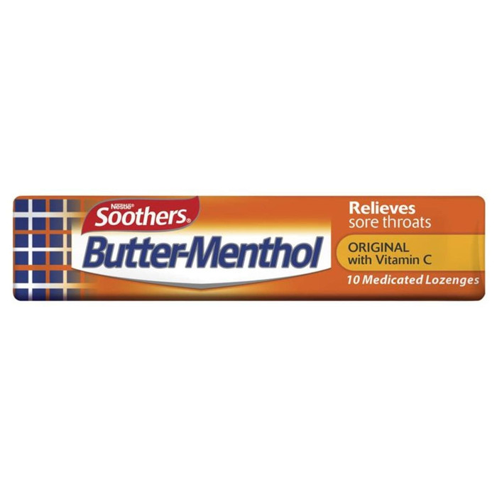 

Butter-Menthol 10 Lozenges - Obat Sakit Tenggorokan / Vitamin C / Permen Mentol