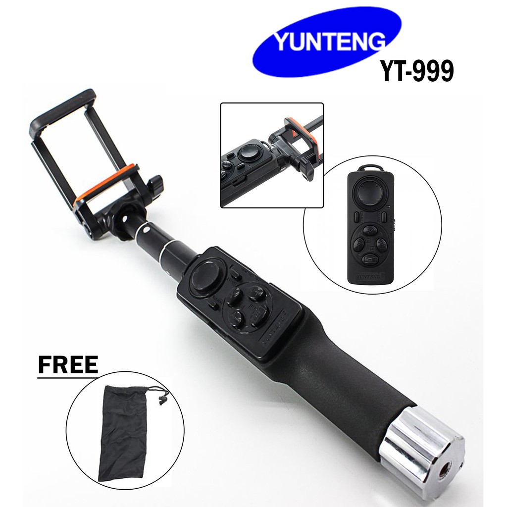 Tongsis Bluetooth Yunteng YT-999 ORIGINAL Extendable Selfie Stick