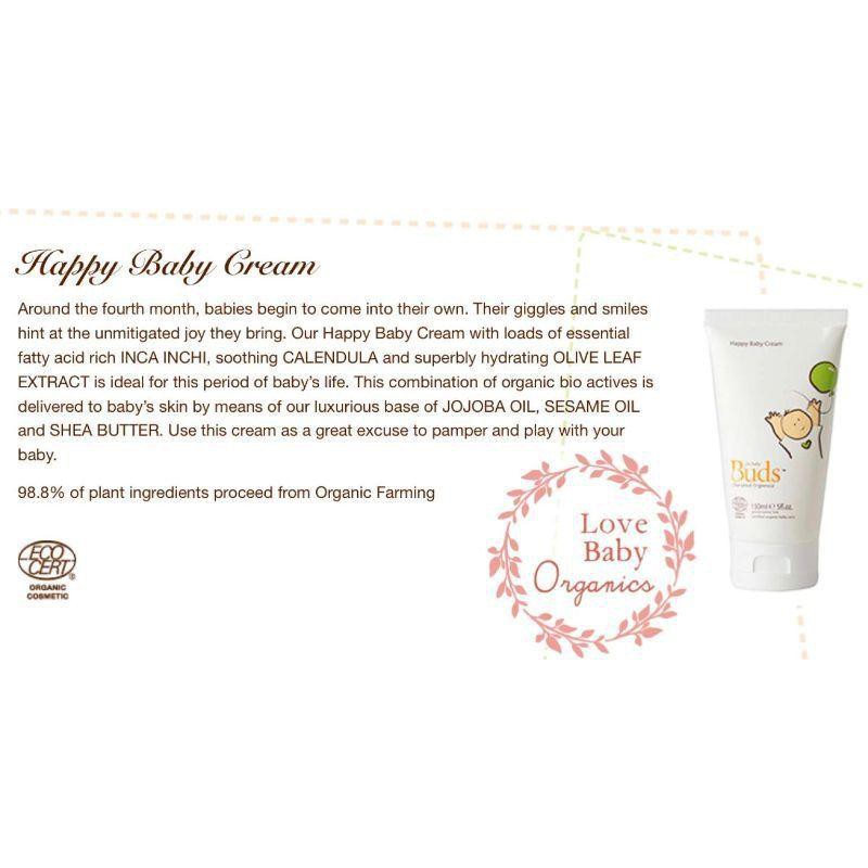Buds Organics BCO - Happy Baby Cream 150ml - Lotion Bayi Organik