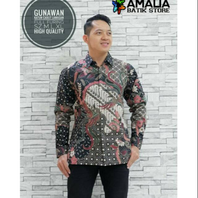 GUNAWAN.Kemeja Batik Pria Modern