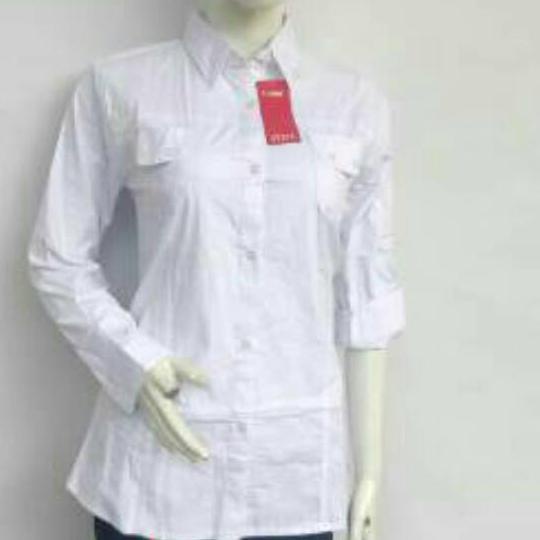 ▲ KEMEJA PUTIH PNS WANITA/BAJU PNS CEWEK/KEMEJA DINAS/KEMEJA PANJANG PUTIH WANITA ➥