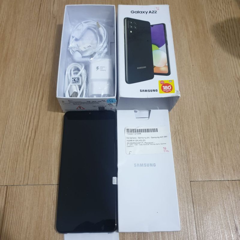 Samsung A22 RAM 6GB/128GB DUAL SIM NO MINUS fullset