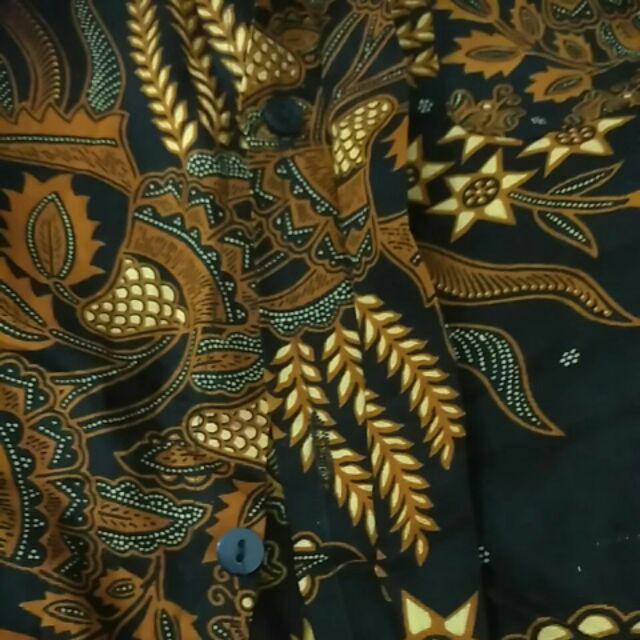 Couple Maxi Cardi Batik Sogan Manggar Mas Sarimbit Outer Seragam Kerja Kondangan Modern Kardigan