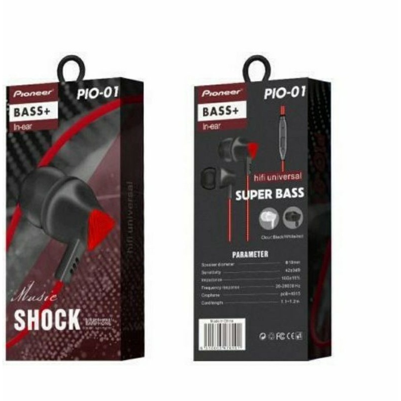 HEADSET EXTRA BASS PIONEER PIO - 01